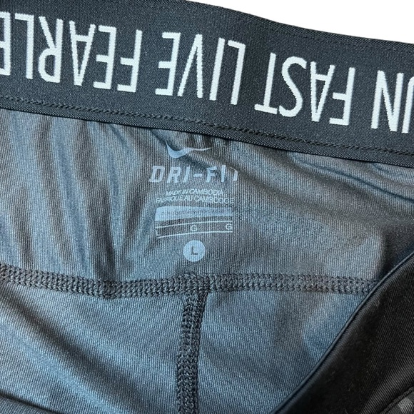 Nike Gray Spotted Full Length Leggings Size L Women - Picture 6 of 10